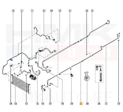 Konditsioneeri toru tagumine, kõrgsurve OEM Renault Trafic III L2 2014- - REN 924619831R - OE - 100% Genuine Part
