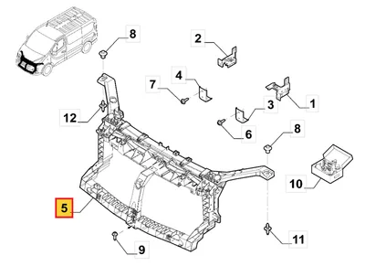 Esipaneel OEM Renault Trafic 2014- - REN 625001299R - OE - 100% Genuine Part