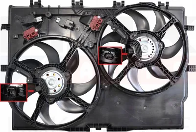 Jahutusventilaator koos raamiga OEM Jumper/Boxer/Ducato 06- (300/300W) - FIAT 1399671080 - OE - 100% Genuine Part