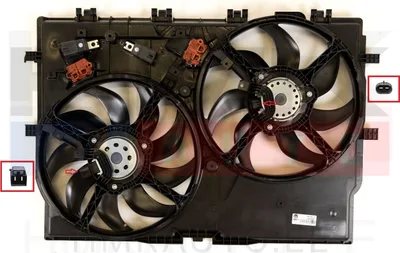 Jahutusventilaator koos raamiga OEM Jumper/Boxer/Ducato 06- (400/500W) - FIAT 1399673080 - OE - 100% Genuine Part