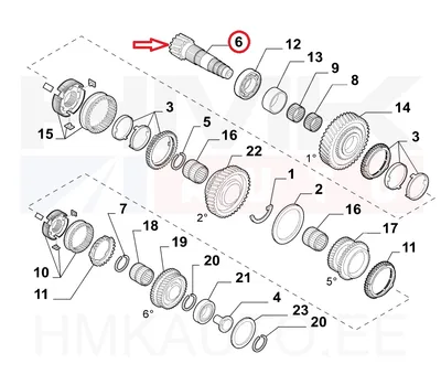 Käigukasti abivõll 15x73 pikk OEM Jumper/Boxer/Ducato 2011-16 3,0HDI - FIAT  55233382 - OE - 100% Genuine Part