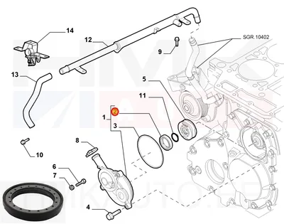 Karterituulutuse filtri kaane tihend OEM Fiat/Iveco 32x45x7 - FIAT  504050244 - OE - 100% Genuine Part