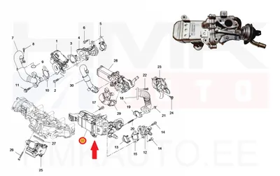 EGR moodul OEM Renault Master 2,3DCi 2019- Euro6 M9T-716 - REN 147353457R - OE - 100% Genuine Part