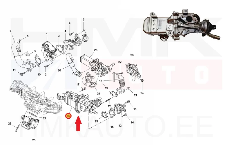 Модуль охлаждения EGR OEM Renault Master 2,3DCi 2019- Euro6 M9T-716 - REN 147353457R - OE - 100% Genuine Part