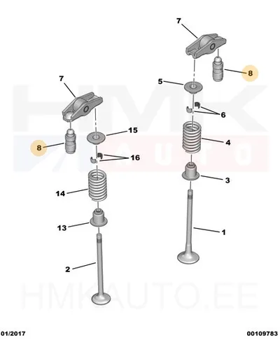 Hüdrotõukur OEM Citroen/Peugeot/Opel 1,5BlueHDi (DV5R) 2018- - PSA 9819917580 - OE - 100% Genuine Part
