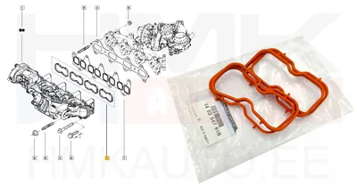 Комплект прокладок впускного коллектора OEM Renault Master 2,3dCi (4шт.) - REN 140354791R - OE - 100% Genuine Part