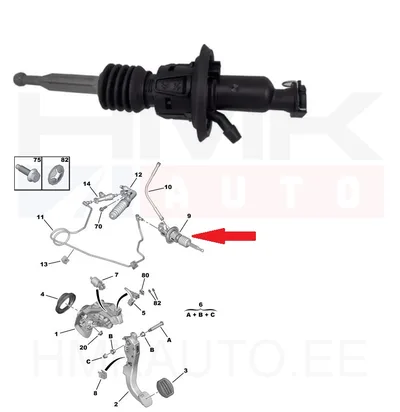 Siduri peasilinder OEM Citroen Jumpy/Peugeot Expert 2016- - PSA  9809425580 - OE - 100% Genuine Part