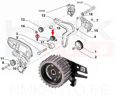 Poulie-tendeur, courroie crantée OEM Fiat Ducato 2,2D 2021- - FIAT  46341602 - OE - 100% Genuine Part