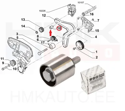 Poulie, courroie de distribution OEM Fiat Ducato 2,2D 2021- - FIAT  55268357 - OE - 100% Genuine Part