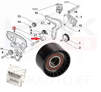 Poulie, courroie de distribution OEM Fiat Ducato 2,2D 2021- - FIAT  46352133 - OE - 100% Genuine Part