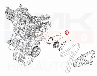 Водяная помпа OEM Fiat Ducato MCA 2,2D 2021- - FIAT  46351365 - OE - 100% Genuine Part