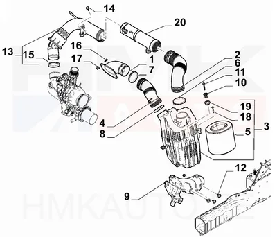 Фильтр воздушный OEM Fiat Ducato 2,2D 2021-2024 - FIAT 52180232 - OE - 100% Genuine Part