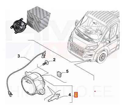 Противотуманная фара передняя OEM Jumper/Boxer/Ducato 2014- - FIAT 51858824 - OE - 100% Genuine Part
