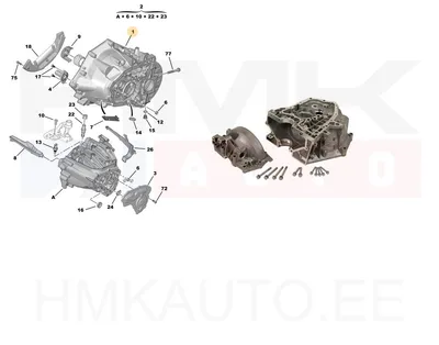 Gearbox case (clutch side) OEM Jumper/Boxer 2,0-2,2HDI *DW10-DW12 engine - PSA  1613424980 - OE - 100% Genuine Part