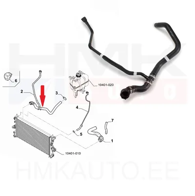 Coolant hoses OEM Jumper/Boxer/Ducato 2,0/2,2BlueHDi 2016- - PSA 1680410680 - OE - 100% Genuine Part
