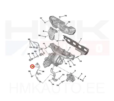 Turbo õli tagasivoolutoru tihend OEM Citroen Jumper/Peugeot Boxer 2,0HDI-2,2HDI EURO6 - PSA  9815338180 - OE - 100% Genuine Part