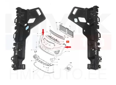 Esistange kandurite komplekt (vasak&parem) OEM Trafic III - REN 620504350R - OE - 100% Genuine Part