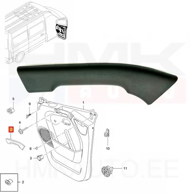 Vetokahvan kansi , etu oikea OEM Renault Master 2010- - REN  8200730607 - OE - 100% Genuine Part