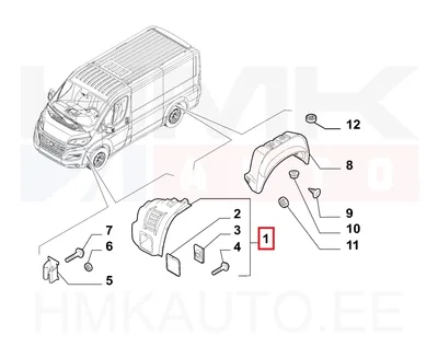 Esilogari esiosa vasak OEM Jumper/Boxer/Ducato 2006- (udutuledega) - PSA 1613127480 - OE - 100% Genuine Part