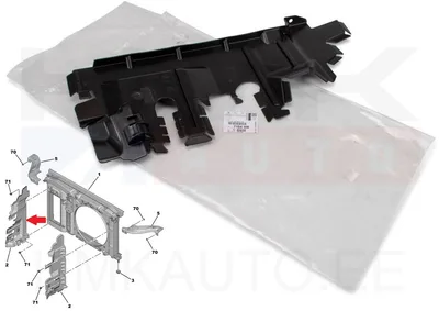 Air deflector behind front bumper right Berlingo/Partner 2008- - PSA  7104HN - OE - 100% Genuine Part