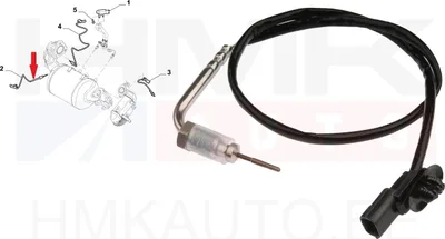 Väljalaskegaaside temperatuuri andur OEM Renault 1,6DCI - REN 226407522R/L - OEM (no box)