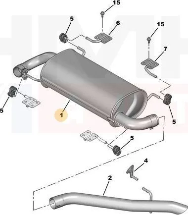 Summuti tagaosa OEM Jumper/Boxer/Ducato 2011- 2,2HDI Euro5 - PSA 1606604880 - OE - 100% Genuine Part