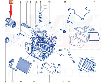 Interior blower OEM Dacia Dokker - REN  272102988R - OE - 100% Genuine Part