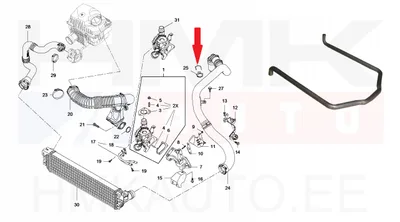 Turbo õhutoru klamber OEM Renault Master/Opel Movano 2,3DCI 2010- - REN  7701071287 - OE - 100% Genuine Part