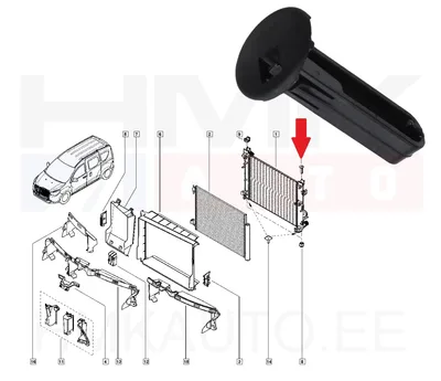 Radiator mounting pin OEM Renault/Dacia - REN 214450001R - OE - 100% Genuine Part