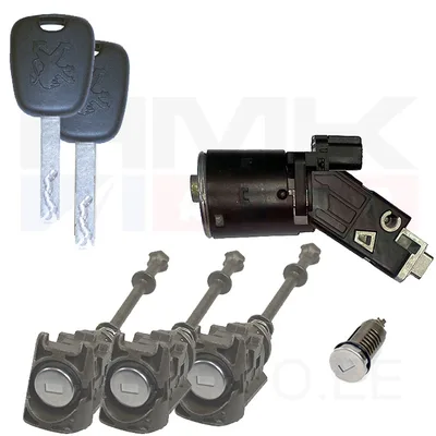 Lukkude komplekt koos süütelukuga OEM Peugeot Partner 2008- - PSA  4162LE - OE - 100% Genuine Part