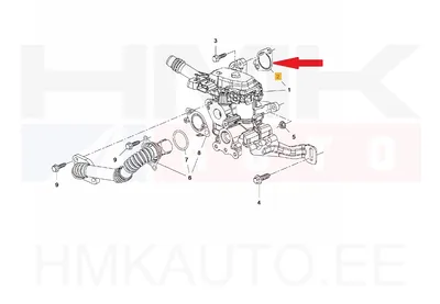 EGR klapi tihend OEM Citroen/Peugeot/Opel 1,6BlueHDI Euro6 - PSA  9804276280 - OE - 100% Genuine Part