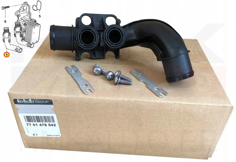Jahutusvedeliku toru õlijahutile OEM Renault Master 2,3DCI 2010- - REN 7701478542 - OE - 100% Genuine Part