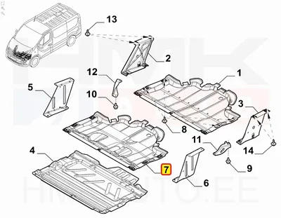 Защита двигателя нижняя OEM Renault Trafic 2019- - REN  758908963R - OE - 100% Genuine Part