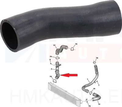 Turbo air hose (cooler side) Jumper/Boxer/Ducato - 2470084