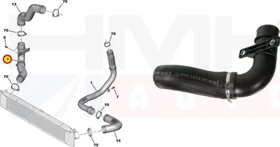 Turbo õhuvoolik OEM Jumper/Boxer/Ducato - PSA  0382LK - OE - 100% Genuine Part