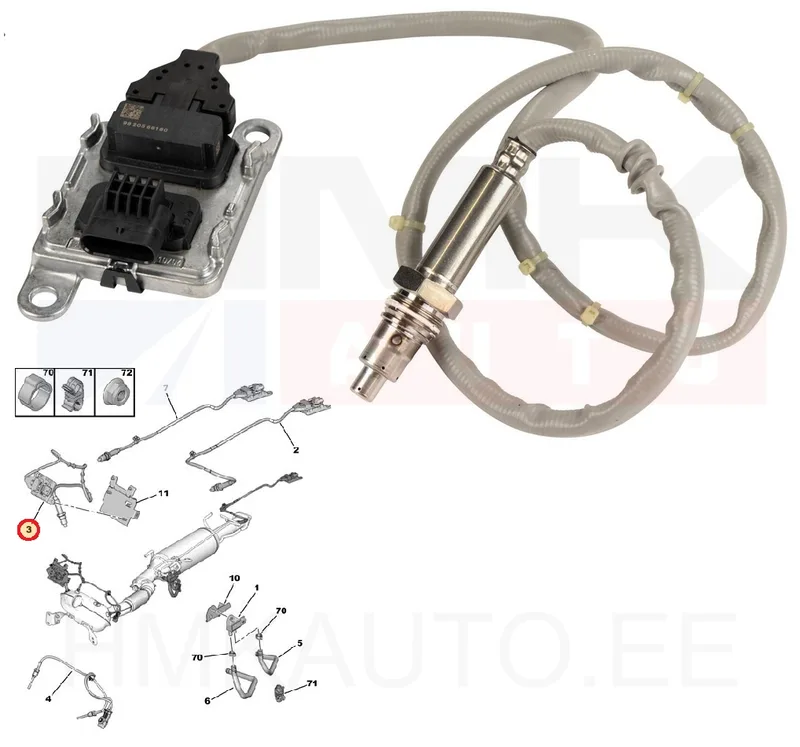 NOx andur eesmine OEM Citroen Jumper/Peugeot Boxer 2,2HDI 2019- Euro6 - PSA 9820566180 - OE - 100% Genuine Part