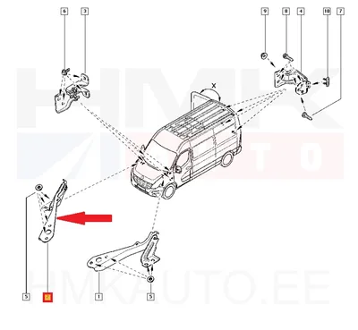 Kapoti hing parem OEM Renault Master 2019- - REN 654006819R - OE - 100% Genuine Part