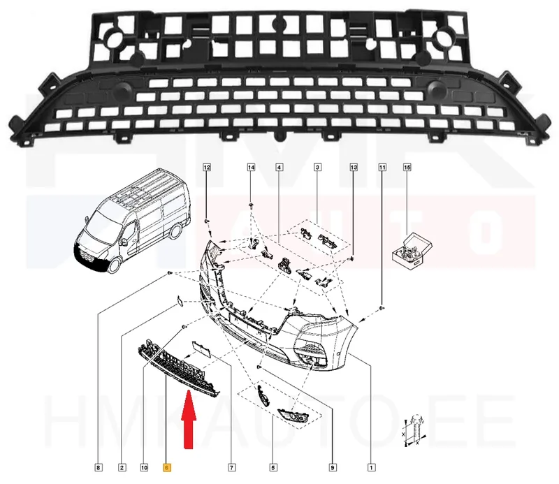 Esistange iluvõre OEM Renault Master 2019- - REN 622546766R - OE - 100% Genuine Part