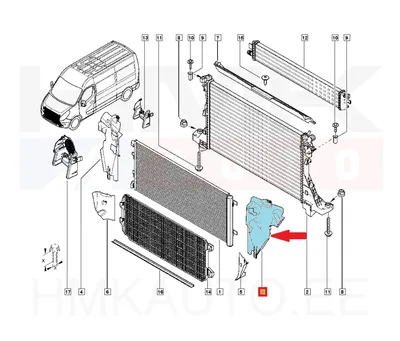 Jahutusradiaatori tuulesuunaja ülemine vasak OEM Renault Master 2019- - REN 214991470R - OE - 100% Genuine Part