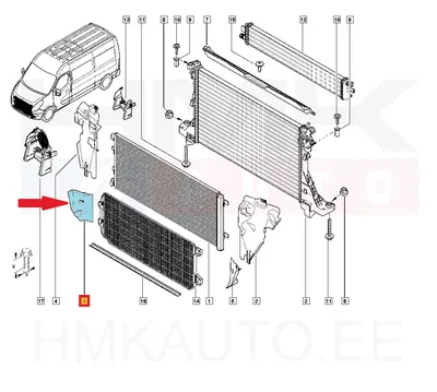 Radiator air deflector lower right OEM Renault Master 2019- - REN 214682234R - OE - 100% Genuine Part