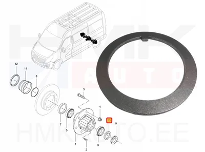 Tagarattalaagri stopperseib OEM Renault Master III (RWD top.ratas) - REN 402148780R - OE - 100% Genuine Part
