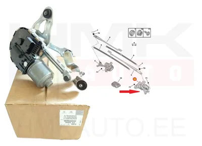 Klaasipühkija mootor vasak Peugeot 3008,5008 08- - PSA 6405PZ - OE - 100% Genuine Part