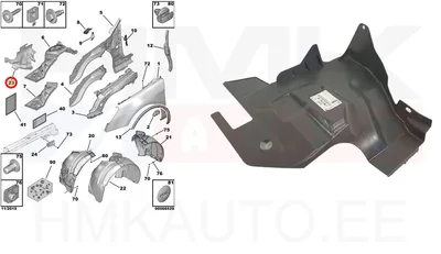 Rattakoopa plastik parem Peugeot 508 - PSA 9678560780 - OE - 100% Genuine Part