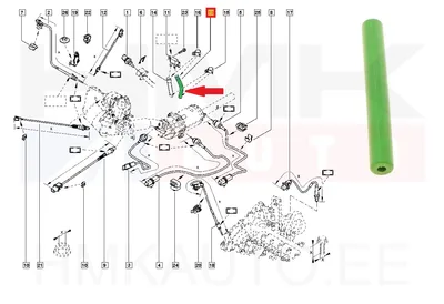 Шланг датчика давления выхлопных газов Renault 1.5 dCi - JAD  249351J - Prottego