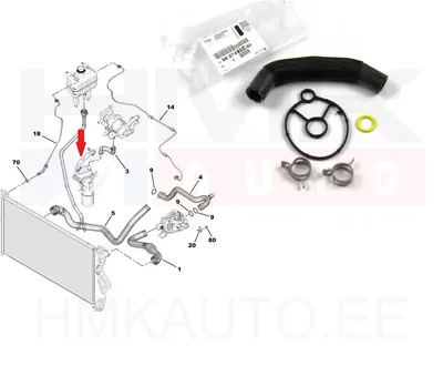 Jahutusvedeliku lõdvik ja tihend õlifiltri korpusele OEM PSA 2,0BlueHDi 2016- - PSA  9807439480 - OE - 100% Genuine Part