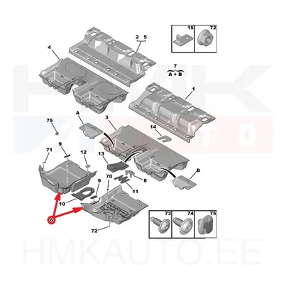 Floor mat set, front OEM Multispace/Rifter 2018- - PSA  98366942ZD - OE - 100% Genuine Part