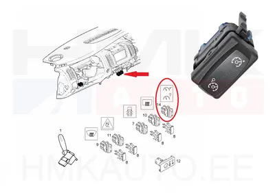 Püsikiirusehoidja lüliti OEM Renault/Opel - OP 93863856 - OE - 100% Genuine Part