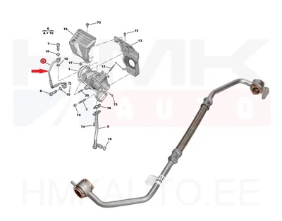 Turbo õlitustoru OEM Citroen/Peugeot 1,2THP - PSA 9801832780 - OE - 100% Genuine Part