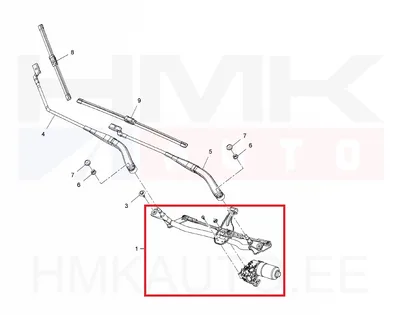 Tringlerie d'essuie-glace avec moteur Renault Trafic III - REN  288004907R - OE - 100% Genuine Part