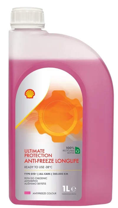 Jahutusvedelik SHELL G12+ punane -38°C 1L - OLESHEPAG74F